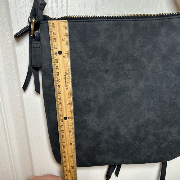 VR NYC O-Ring Puller Flap Over Messenger Shoulder/ crossbody Bag/purse Blue - Picture 7 of 7